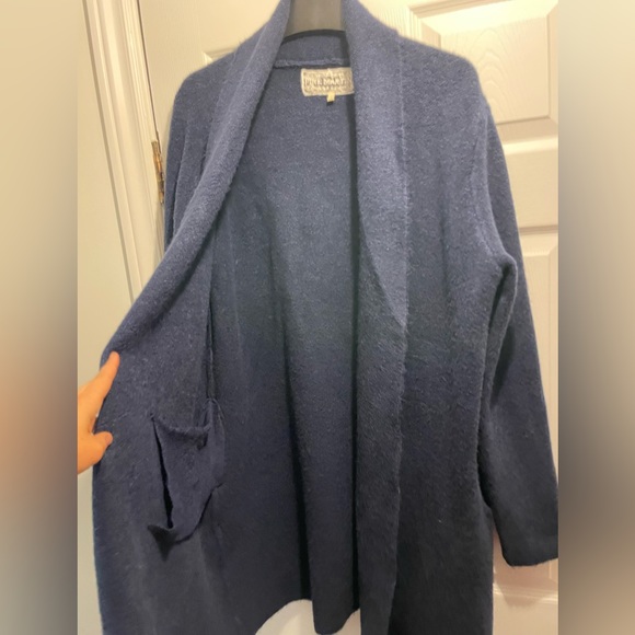 Oversized cardigan shacket with folded lapel and pockets cozy and warm - Picture 2 of 9